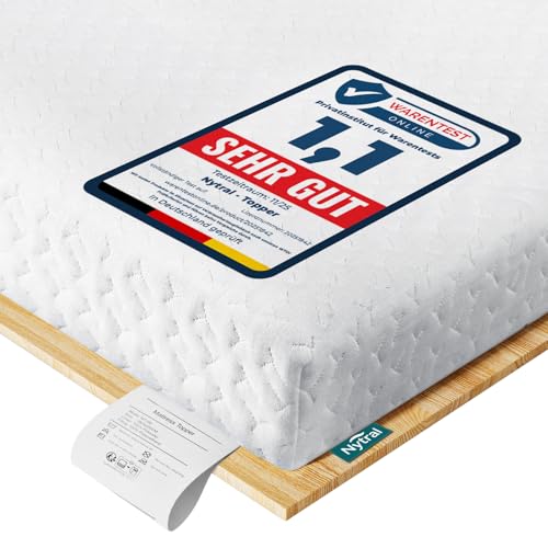 Topper 180x200cm H3 & H4, 7.5 cm Höhe Schlafsofa Bett Gelschaum, Öko-TEX Zertifiziert, Atmungsaktiv & Waschbar, Matratzentopper für Boxspringbett, Wohnwagen & Schlafsofa