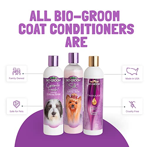 Image of Bio-Groom Dog Shampoo and Conditioner Set - Tearless Shampoo for Dogs, Puppies & Cats, Moisturizing Conditioner for Dry Skin - Silk Conditioning Creme Rinse & Tear Free Shampoo, 12 Fl Oz Each (1 Set)