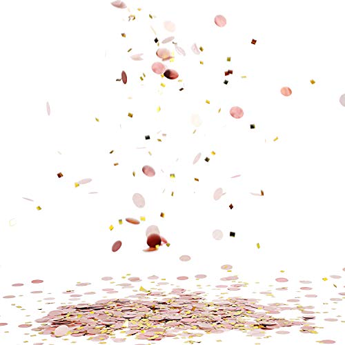 Image of TecUnite Round Tissue Paper Table Confetti Dots for Wedding Birthday Party Decoration Arts Craft DIY Scrapbooking, 1.76 oz(1.5 cm Plus 2.5 cm)