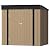 Devoko 6 x 8 FT Outdoor Storage Shed, Metal Garden Tool Sheds & Outdoor Storage House with Sloped Roof for Patio Lawn Backyard (Brown)