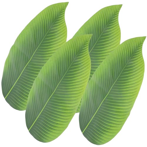 Zerodeko 4 Piezas Hojas Simuladas Suculentas Figuritas Frutas En Conserva Bonsái Arbol Artificial Gigante Exterior Helecho Artificial Eucalipto Plantas Decorativas Vides Paño De Goma Green