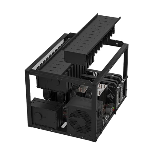 Image of 24+4 HDD Open Air PC Case DIY Test Bench Frame with 3.5 Inch Hard Drive Holders for Crypto Mining, Chia Farming XCH FIL BHD, NAS Storage Case