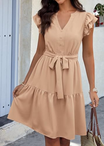 Image of KIRUNDO Summer Dresses for Women 2026 Knee Length