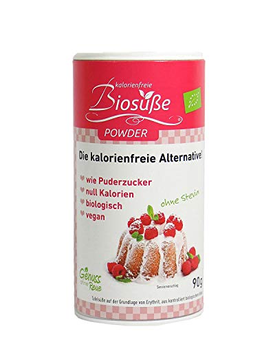 Biosüße Bio-Erythrit Powder Puderzucker - veganer & kalorienfreier Zuckerersatz, 90g Cover