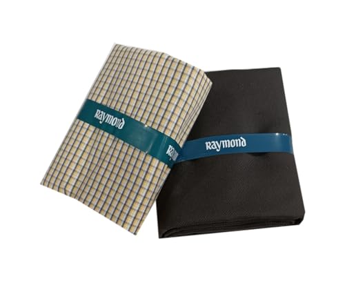 Image of Raymond Premium Unstitched Formal Shirt Fabric, Cotton Blend Stripes, 150 x 150 cm, Regular Fit, Professional Wear Collection
