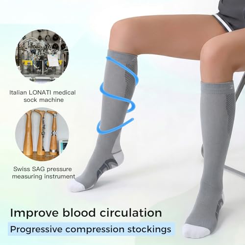 Compression Socks 20-30 mmHg for Women & Men, Graduated Support for Circulation & Swelling - Image 3