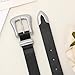 XZQTIVE Women's Leather Belt for Jeans Pants Dresses Fashion Ladies Western Leather Belt Silver Buckle, Black