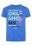 Oklahoma Jeans T-Shirt Herren, Normale Passform 18-4048 Nebulas Blue XL