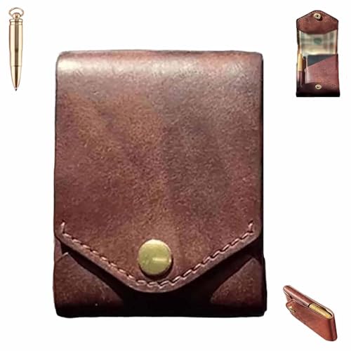 Vintage Handmade Leather Wallet,2025 New Multifunctional Handmade Leather Wallet for Men, Compact Wallets for Cash, Leathers Business Card Holder, Slim Minimalist Men's Wallets Built (1PCS)