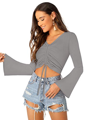 Image of AVINA Women Casual V-Neck Crop top