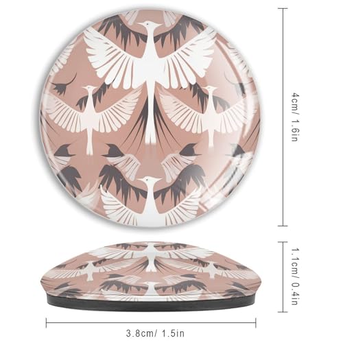 Imanes de vidrio para refrigerador pequeños decorativos con borlas para notas de cocina 4
