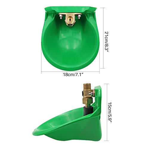 Automatic Sheep Waterer Goat Drinking Water Bowl Lamb Water Feeder with Garden Hose Connector Adapter Animal Drinking Watering Trough