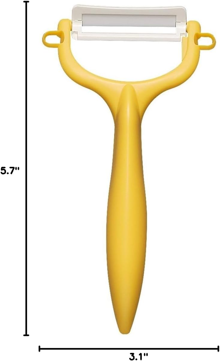 Kyocera CP-99 YL Ceramic Peeler, Rust Free, Easy to Clean, Yellow T-Shape, Lightweight, Sharp Use, Lasting Sharpness, Prevents Money-of-Health, Disinfecting Bleaching, Made in Japan