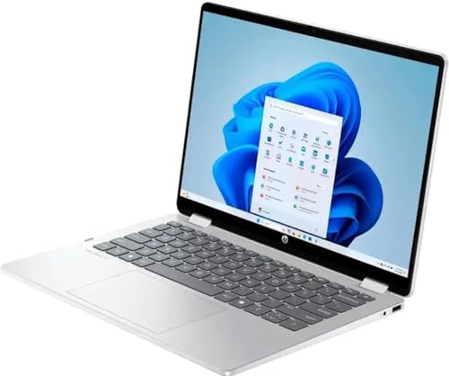 Image of HP OmniBook 5 Flip 14 2K Touchscreen 2-in-1 Laptop, Intel Core 5 120U Processor, 8GB RAM 1TB SSD, Wi-Fi 6E, Bluetooth 5.3, Backlit Keyboard, 256gb 9H Docking Station, Windows 11 Pro, Glacier Silver
