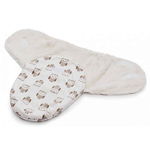 COBERTOR CUEIRO SOFT ANTI-ALÉRGICO COM SHERPA PARA BEBÊS - LOANI - BEGE CORUJA