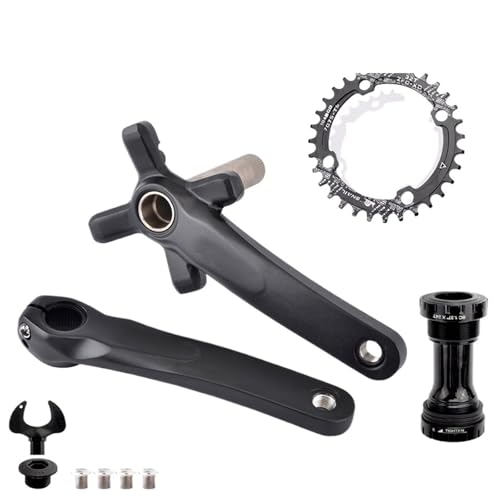 �݊���������܂�XT 104BCD MTB �N�����N�Z�b�g 170/175mm ���E���h�I�[�o�� 32T 34T 36T 38T �A���~�j�E�������{�g���u���P�b�g�t��(Crank BB Round 32T,175mm)