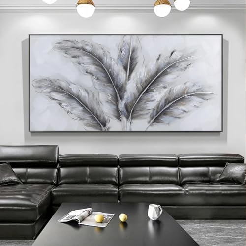 Images d'art mural modernes de plumes avec texture haut de gamme sans cadre