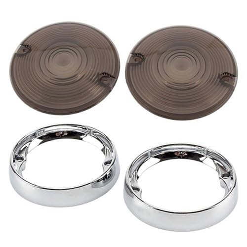 Couvercle de lampe clignotant plat pour Touring et Electra Glide, finition bague jaune