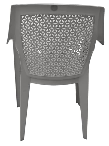 Image of SkyGlamour Cello Sonet Plastic Chair | Plastic Chair for Garden, Home, Living Room with Matt Finish | Plastic Chairs Set of 4 (Colour: Champagne; Set of 4 Chairs)