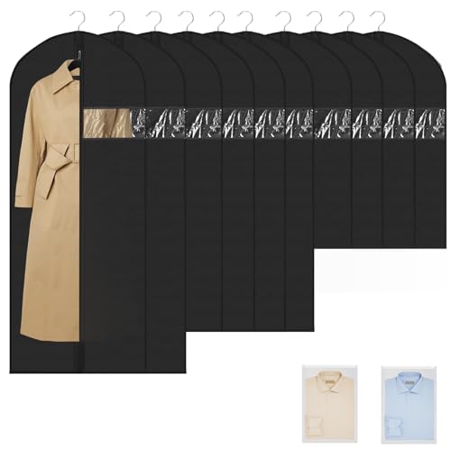 Reviews de Fundas de ropa los 5 más buscados. 48 RONSXY 10pcs Protectores de Ropa Colgante y 2 Bolsas para Armario, Bolsa de traje, Fundas Ropa Reutilizable Anti-Polvo y Transpirable, Bolsas para Vestidos Largos, Trajes, Abrigos,...