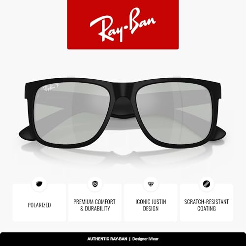 Image of Ray-Ban RB4165 Justin Classic Square Sunglasses for Men for Women