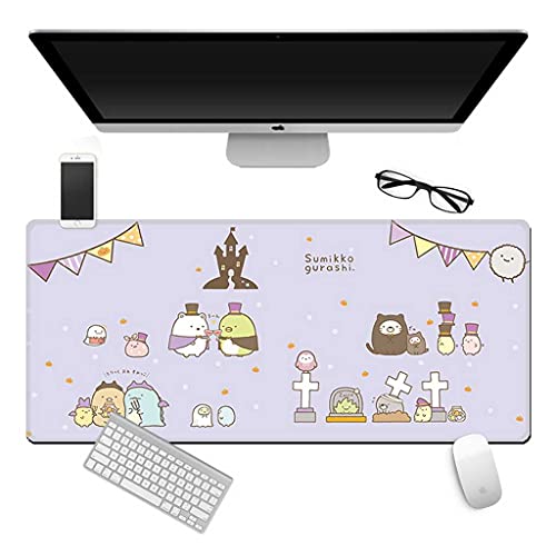 Gamer mouse pad grand format 1000x500 mm avec base en caoutchouc antidérapante pour PC