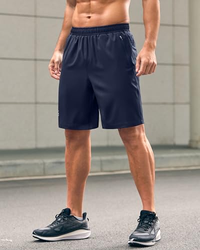 Image of G Gradual Men's Athletic Running Shorts with Zipper Pockets Quick Dry 7 inch / 5 inch / 9 inch Workout Gym Shorts for Basketball Hiking