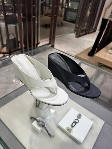 Women Platform High Heel Wedge Slides Flip Flop Sandals Cruise Tabi Shoes - Slip on Cute Casual Comfortable Walking Retro Trendy Preppy Gifts Beach Travel Slippers for Teen Girls Standing All Day4