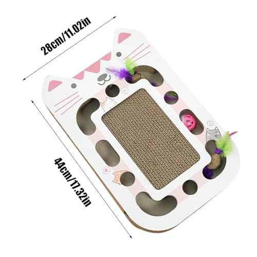 Scratteur en carton de chat avec gratteur de chat ondulé multi-trous - 6