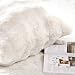 Madizz 2er Set Sanft Plüsch Kurze Wolle Samt Dekorativ Zierkissenbezüge Luxus Stil Kissenbezug für Sofa für Schlafzimmer Creme Weiß 50x50 cm