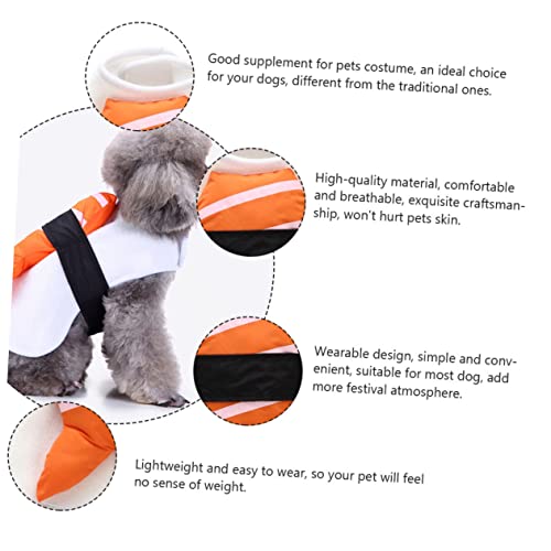 Disfraz para perro cosplay divertido talla L naranja miniatura 6