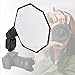 Serounder Flash Diffuser Light Softbox, 30cm/11.8 inch Universal Collapsible Camera Octagon Studio Softbox Reflector with Storage Bag for for for,for Pentax,for