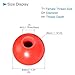 CoCud Thermoset Ball Knobs, M12 Female Thread 40mm Diameter, Plastic Metric Hand Screw Grip Red - (Applications: for Lathe Machinery Lever Handle), 2-Pieces