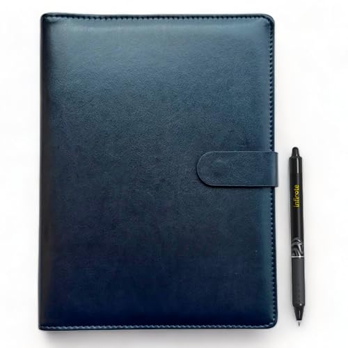 Image of Infinote Executive Reusable Stone Paper Smart Notebook and Planner (A5, with 100 Pages | 50 Sheets | 100 Sides, NavyBlue)