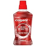 Colgate Max White Expert Whitening 500ml Mouthwash - Instantly Whiter Teeth- Alcohol Free - Clinically Tested