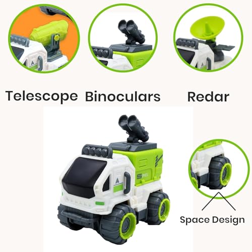 Image of ToyBharatpace Space Set Friction Powered Pretend Play Truck Toy for Kids Boys Space Project Satalite Vehicles Toddler Mini Chandrayan Vehicle Toy Set (A-(Pack of 1))