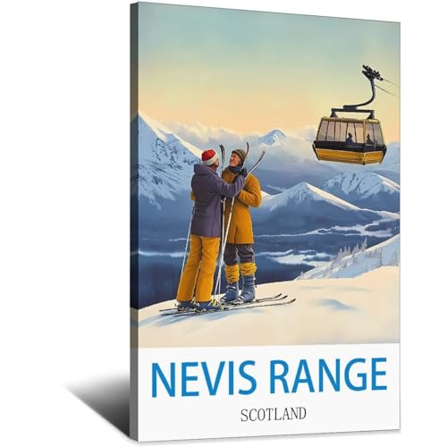 Poster Écosse vintage Nevis Range une idée cadeau idéale pour les amoureux de nature sauvage