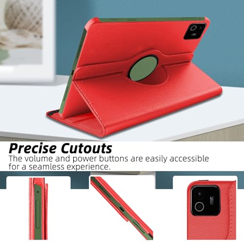 Image of TGK 360 Degree Rotating Flip Cover Case for Xiaomi Mi Pad 8 /8 Pro /Mi Pad 7 /7 Pro 11.2 inch Tablet (Red)