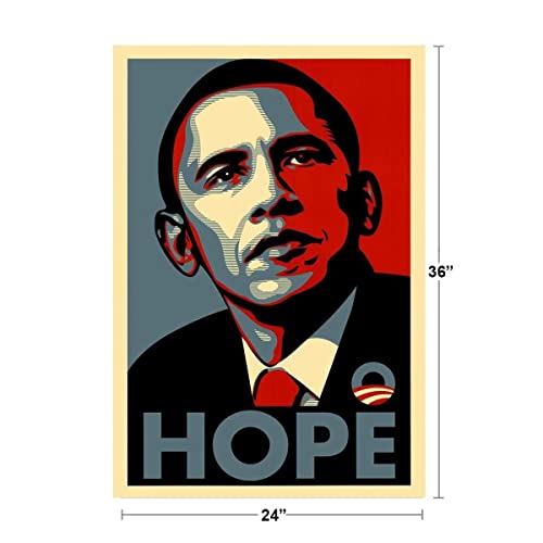 Barack Obama Poster Hope American President Motivational Inspirational Quote Classy Cool Aesthetic Modern Wall Graphic Picture Photograph Office Cool Wall Decor Art Print Poster 24X36 #TOP3