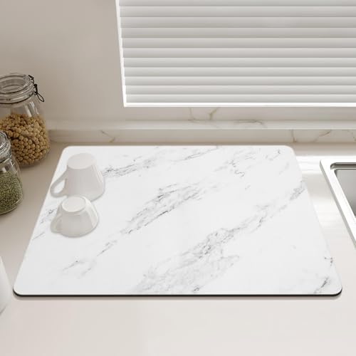 Alfombrilla Escurreplatos 30 x 40 cm Súper Absorbente Alfombra Escurreplatos Self Drying Mat Alfombrilla Fregadero Cocina Antideslizante