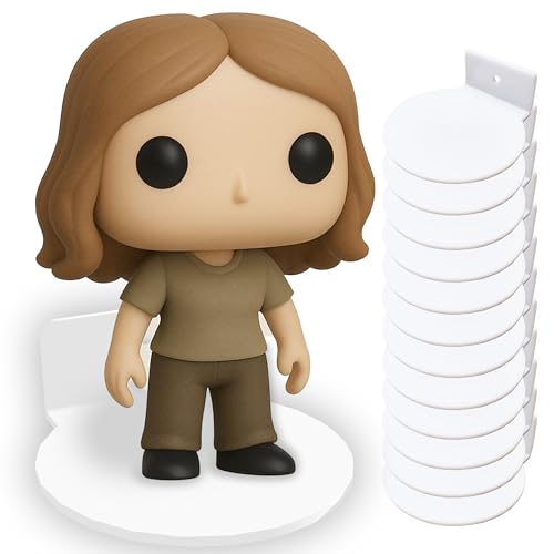 Soportes de Pared Expositor Compatibles con Funko Pop - 12 Unidades Estantes Flotantes de Acrílico Blanco para Figuras Pop de 4 Pulgadas - Vitrina Expositora de Pared para Figuras en Caja o Sin Caja