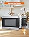 Commercial CHEF Countertop Microwave, 1.1 Cubic Feet, Black With Stainless Steel Trim