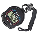 Cronometro sportivo digitale - Timer impermeabile da 3,15 x 2,36 x 0,79 pollici, splittime da 1/100 secondi, grande schermo, funzione doppio cronometro, allarme calendario | Precisione per atleta in
