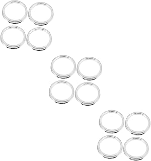 FAVOMOTO 12 Pieces Hub Neck Wheel Hub Adapter Center Hole Hub Rings for Rims Hub Inner Diameter Rings Wedges Aluminum Alloy Aluminum Rims