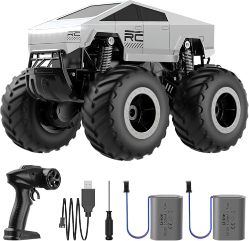 Image of Samtop 2025 Upgraded Remote Control Car,1:16 Waterproofing Cyber Truck Remote Control Car,Amphibious Monster Truck Toys,Rechargeable Rc Car,4WD All Terrain Off-Road Pickup,Gifts for Boys