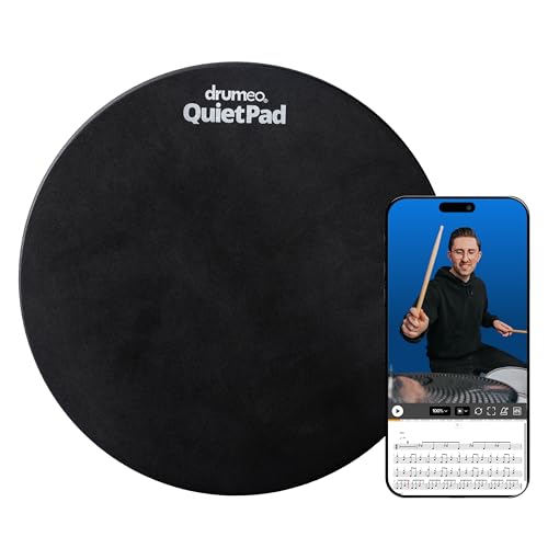 Drumeo QuietPad pour s'entraîner à la batterie en appartement sans bruit