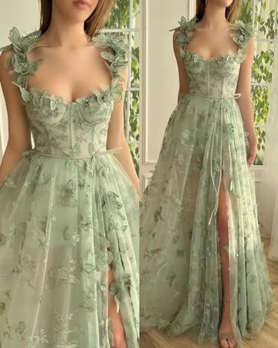 Women's Tulle Halter Sleeveless High Split Bridal Party Beach Dresses Wedding Dresses Long Gowns3