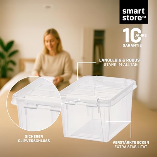 SmartStore Aufbewahrungsbox mit Deckel | 8x kleine 1,5L Box | 20x15x11cm – Ansicht 3