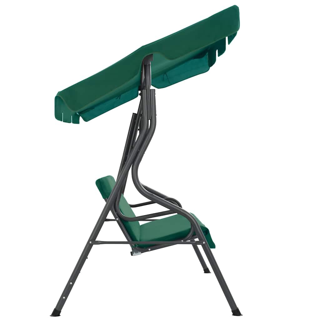 Huśtawka ogrodowa Zielona 170 cm Stal Poliester