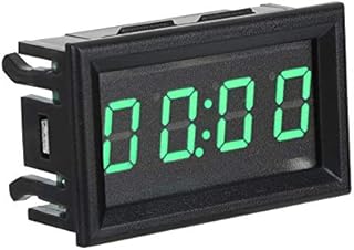 Car Clocks, LED Electronic Digital Luminous Car Watch Clock Accessory Decoration (Green)